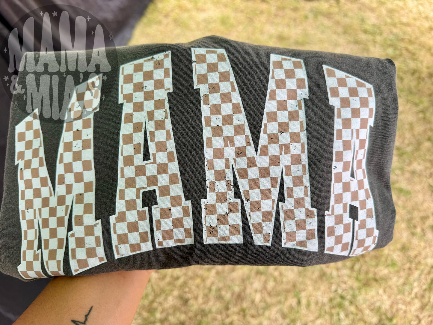 Mama Neutral Checkered