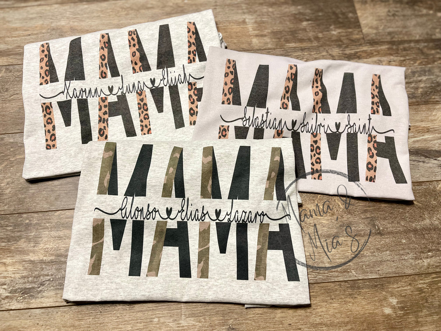 personalized mama tee