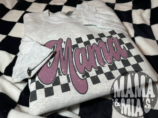 Mama Checkered Sweatshirt